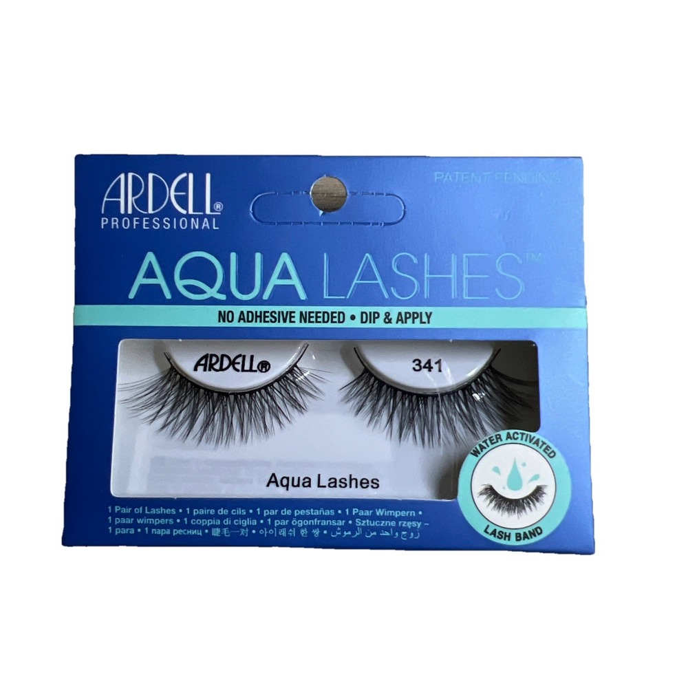 NEW In Box ARDELL False Eyelashes 1 Pair Aqua Lashes Demi Wispies No Glue Needed